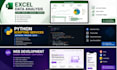 do excel data analysis, python scripting, and data processing