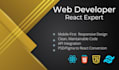 develop interactive website using react with modern look