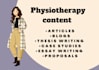 assist you in physiotherapy content, ebook writing