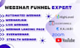 design a webinar funnel on gohighlevel, webinarjam webinar automations