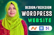 create wordpress website design, development on namecheap, godaddy, hostinger