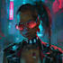 do cyberpunk, sci fi, robot, mecha character concept art