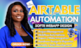 setup airtable automation, airtable database crm, n8n ai, make com, softr expert