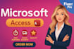 develop microsoft access database projects and assignments