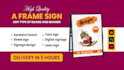 design a frame, dental, health, fitness, corporate, outdoor sign, sandwich board