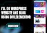 do wordpress website and blog using divi,elementor
