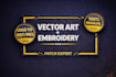 convert logo to embroidery digitizing dst pes and vector art
