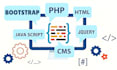 write HTML5, CSS, bootstrap, PHP, javascript, jquery,react code