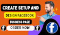 create setup and design facebook business page