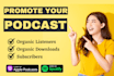 advertise your podcasts and help increase the audience