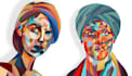make unique cubism portrait and pop art