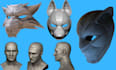 create 3d mask 3d helmet 3d armor 3d head bust sculpture 3d cosplay