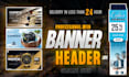 make professional website banner, slider, ad banner