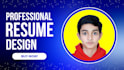 design a modern professional resume and CV layout