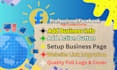 do professional facebook business page create and setup