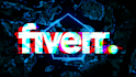 create modern glitch logo animation for vj loops