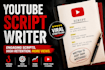 write script for your youtube video