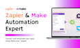 setup zapier zap, make scenario automation and integration