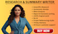 source and analyze information to create impactful summaries and reports