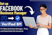 fix or create facebook business manager with ad account