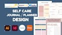design self care KDP journal, KDP planner, tracker, checklist, workbook, journal