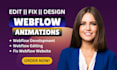 fix webflow animations, webflow landing page clone webflow website