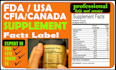 create supplement label compliant with fda and canada rules