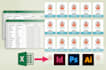 create variable data from excel with texts, images, qr code
