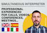 translate simultaneously to and from these 4 languages