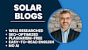 write solar and battery blog posts and articles