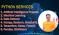 do any python task of artificial intelligence, machine learning and data science