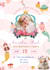 mermaid birthday invite canva templates ,editable