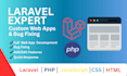 develop custom laravel web apps and fix bugs