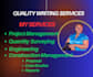 do reports, construction management, quantity surveying assignments