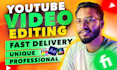 do professional youtube video editing, podcast edit and post production