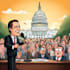 create funny political cartoon