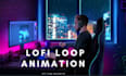 create 10 anime, gif, lofi animation loop, lofi loop animation