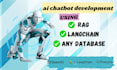 develop ai chatbot using rag langchain and will do chatbot integeration
