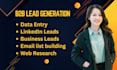 do b2b lead generation data entry linkedin lead gen web research
