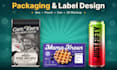 product packaging, label, box and pouch design with 3d mockup