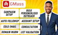 setup gmass and do personalized cold email outreach