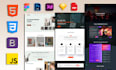 do front end website HTML CSS bootstrap jquery javascript