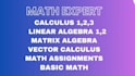 help in math assignments calculus algebra vector calculus matrix algebra pde ode