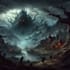 illustration environment concept art, fantasy landscape