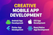 build flutter app, android and ios flutter app, flutter mobile developer