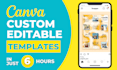 design anything in editable canva templates as canva expert