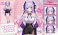 draw a custom high quality live2d vtuber model ready to rig