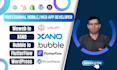 develop web app, saas mvp in weweb xano, bubble io flutterflow wordpress glide