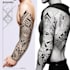 create sleeve tattoo design in geometric style