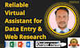 your virtual assistant for data entry services web research
